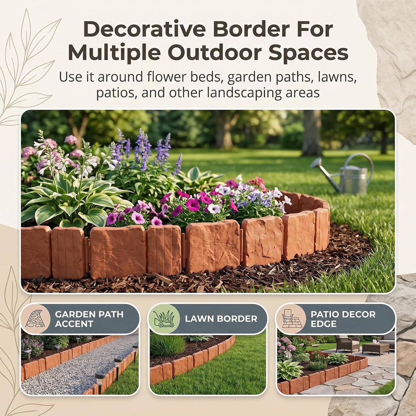 🏡 New Arrival: 40% OFF 🪴 Faux Stone Garden Fencing