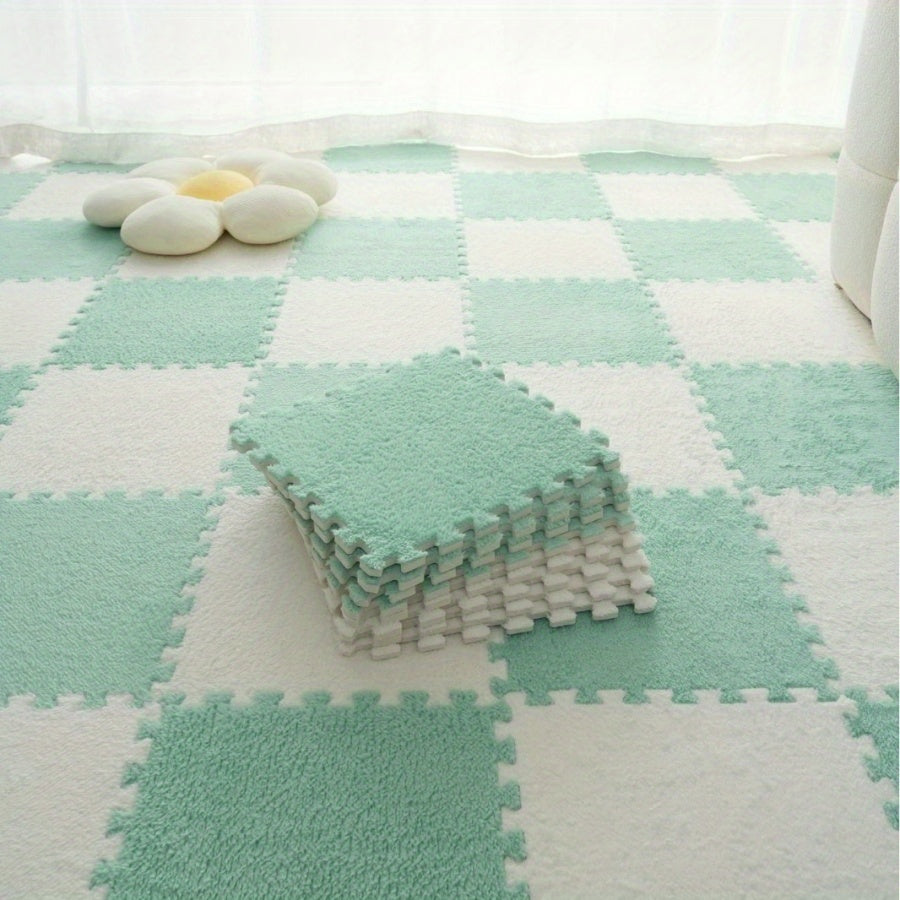 Spliced suede carpet