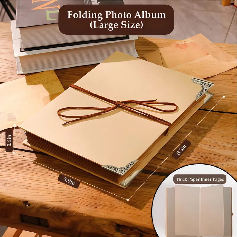 ✨The Memory Keeper: 99+ Inch Accordion Scrapbook Album📚