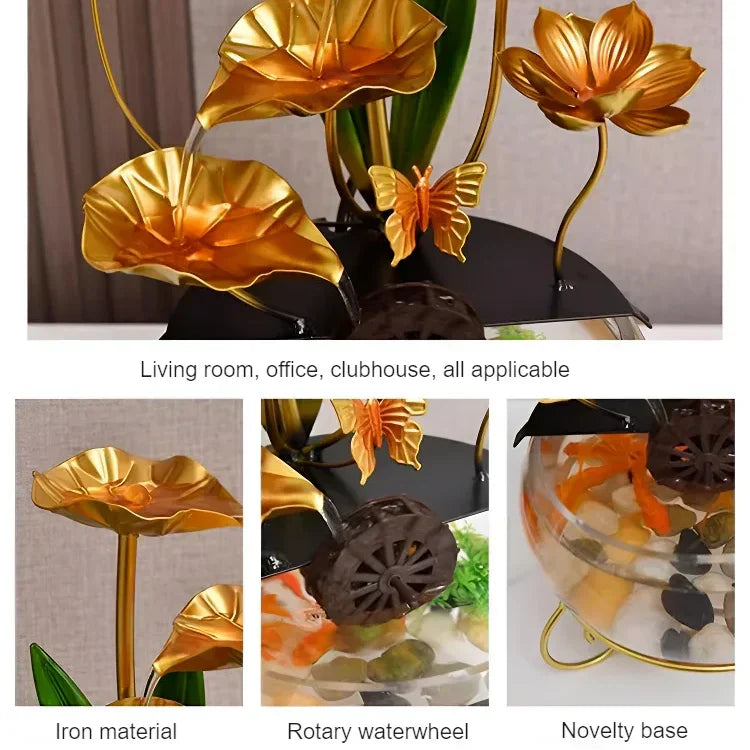 🔥Creative luxury ornament in the shape of an aquarium with lotus