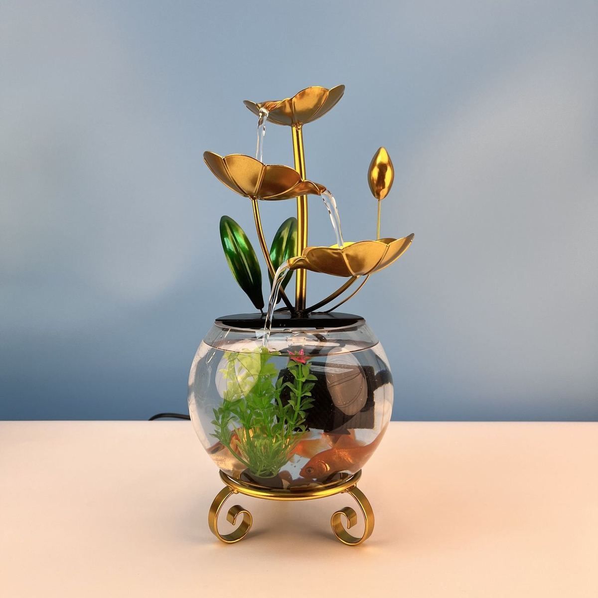 🔥Creative luxury ornament in the shape of an aquarium with lotus