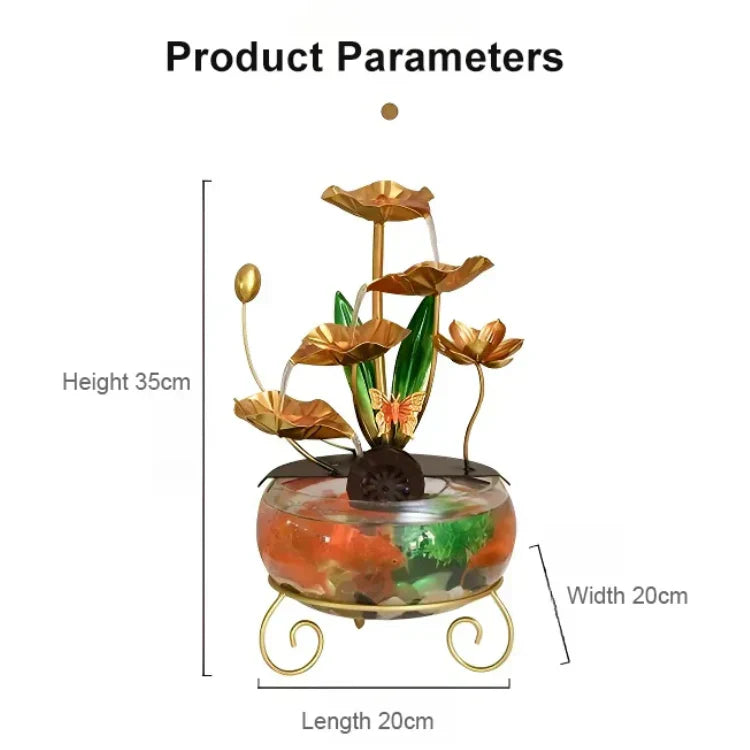 🔥Creative luxury ornament in the shape of an aquarium with lotus