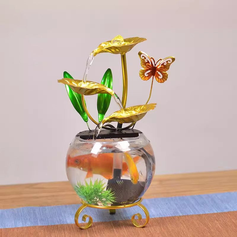 🔥Creative luxury ornament in the shape of an aquarium with lotus