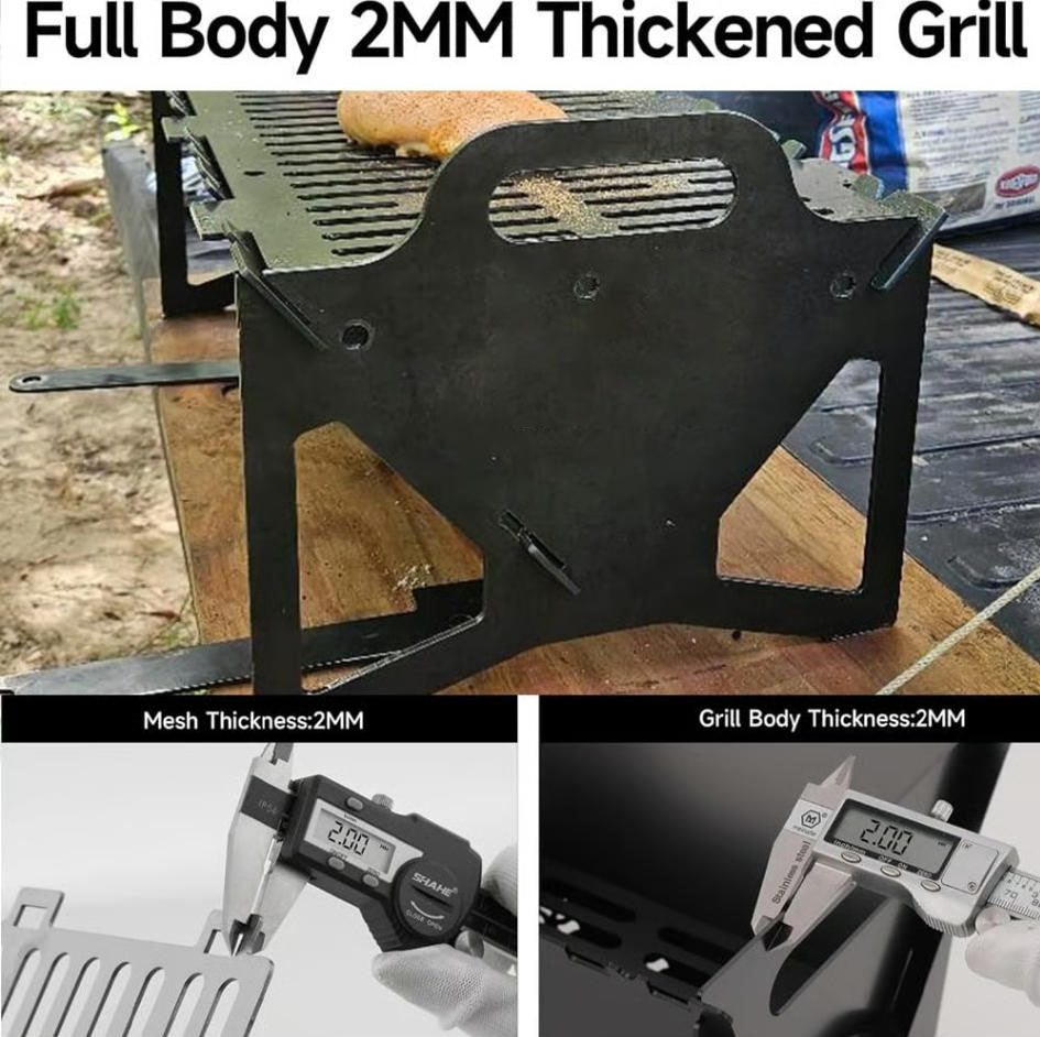 🏆 50K+ SOLD! – Almost Gone💥Slot Grill - Collapsible BBQ Grill for Easy Storage Steel
