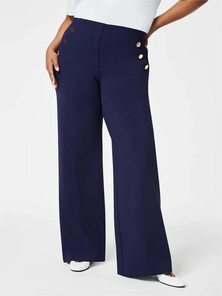 Tummy Control Button Wide Leg Pant(BUY 2 FREE SHIPPING)