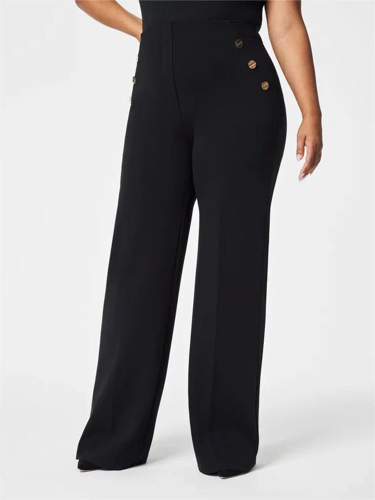 Tummy Control Button Wide Leg Pant(BUY 2 FREE SHIPPING)