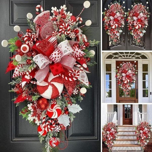 🔥Early Christmas Sale🍭Candy Cane Christmas Wreath🍭