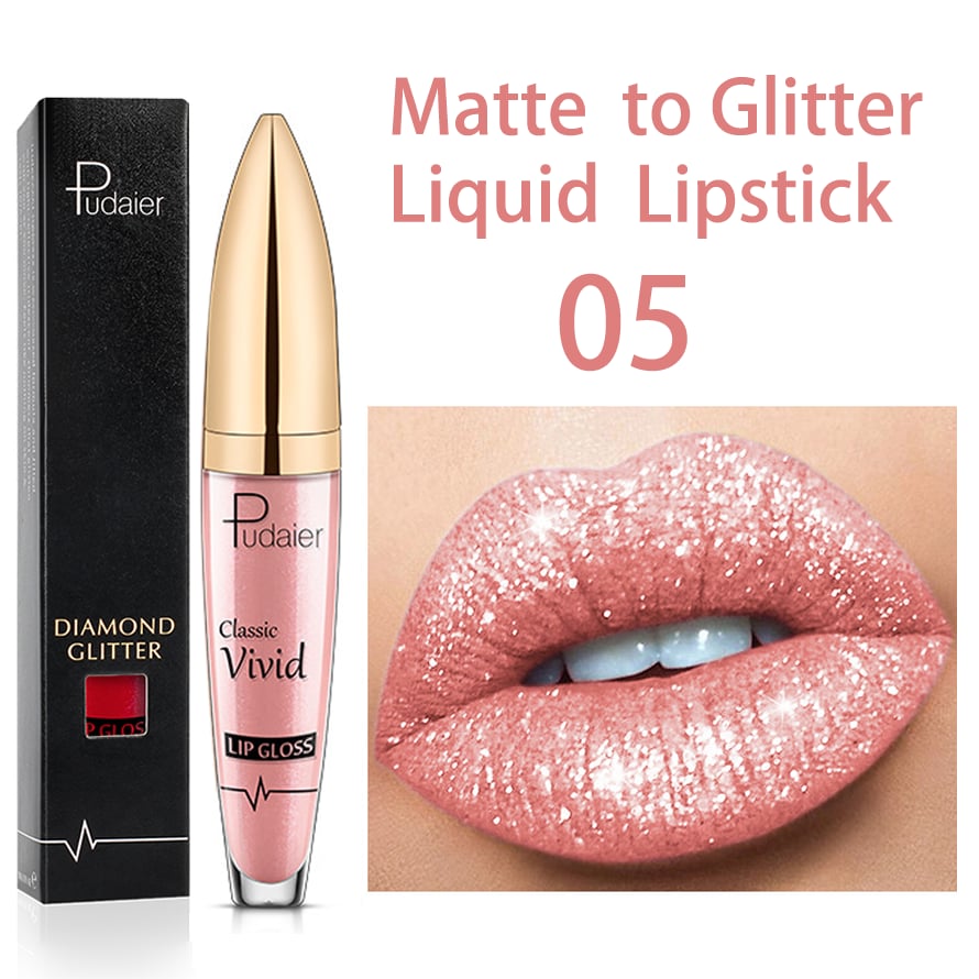 🎅49% OFF - Diamond Lip Gloss Matte To Glitter Liquid Lipstick Waterproof