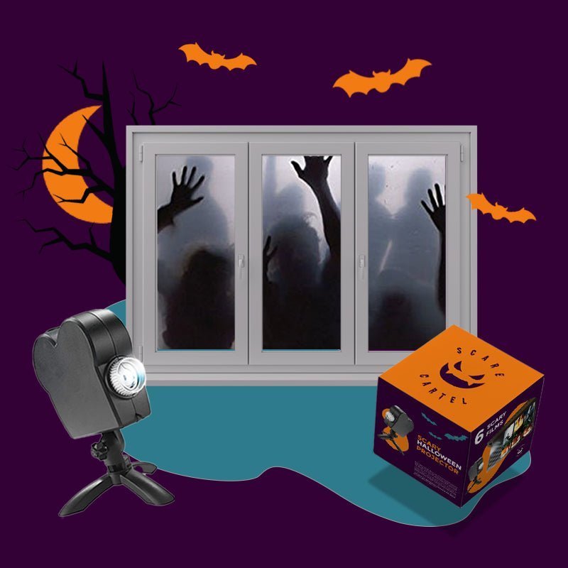 Scary Halloween Projector( Projector + 12 videos + Screen)