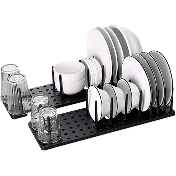 Kitchen Drawer Type Adjustabl Retractable Non-slip Drain Bowl Rack