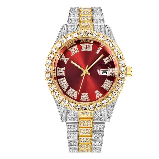 Luxury Quartz watches Stainless steel Diamond Fashion Luminous Clock Gift Watch