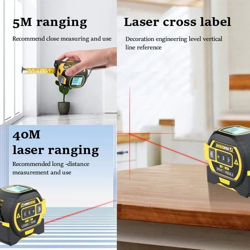 Made in Germany🎉Measuring Sight 3-In-1 Infrared Laser Tape Measuring