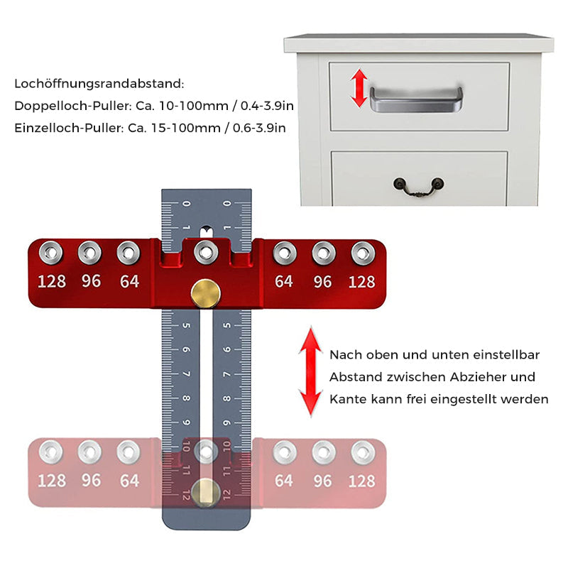 Hole punch for drawer handles