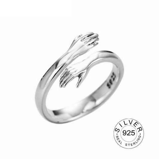 Sterling Silver Hug Ring