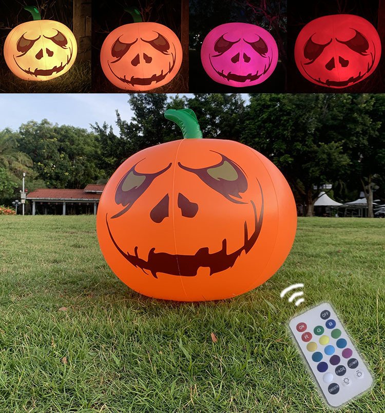 🎃Sale 49% off🎃Inflatable Led light-up waterproof eyeball pumpkin 13 colours with remote control