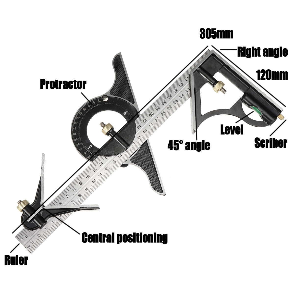 Multifunctional Combination of Movable Angle Ruler Set – msheep.com
