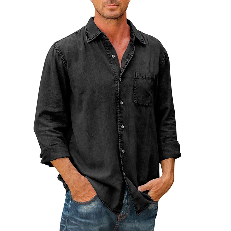 🔥🔥Men's Denim Style Shirt [Long Sleeve]