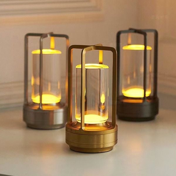 Desktop metal night light decoration Crystal Lantern