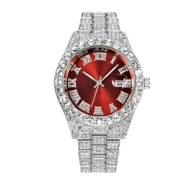 Luxury Quartz watches Stainless steel Diamond Fashion Luminous Clock Gift Watch