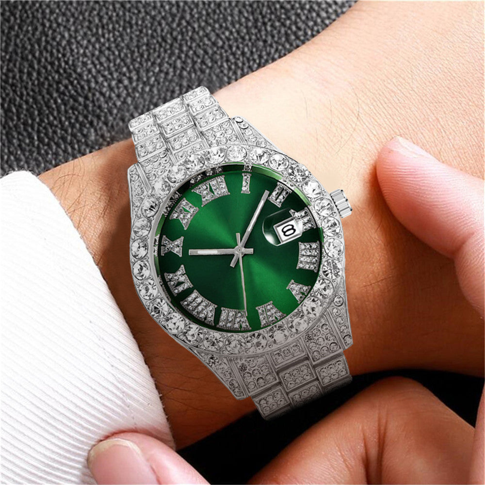 Luxury Quartz watches Stainless steel Diamond Fashion Luminous Clock Gift Watch