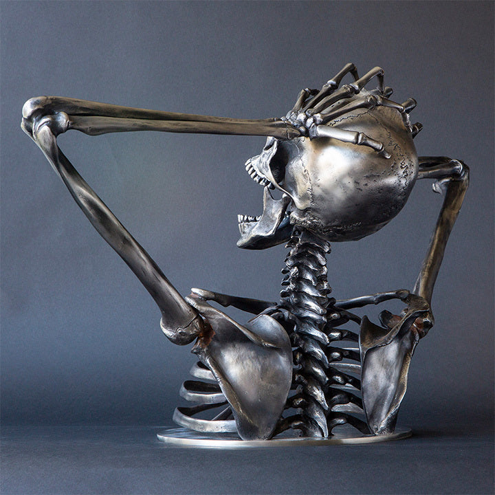 Break the Rules Madness Skeleton Bust Sculpture