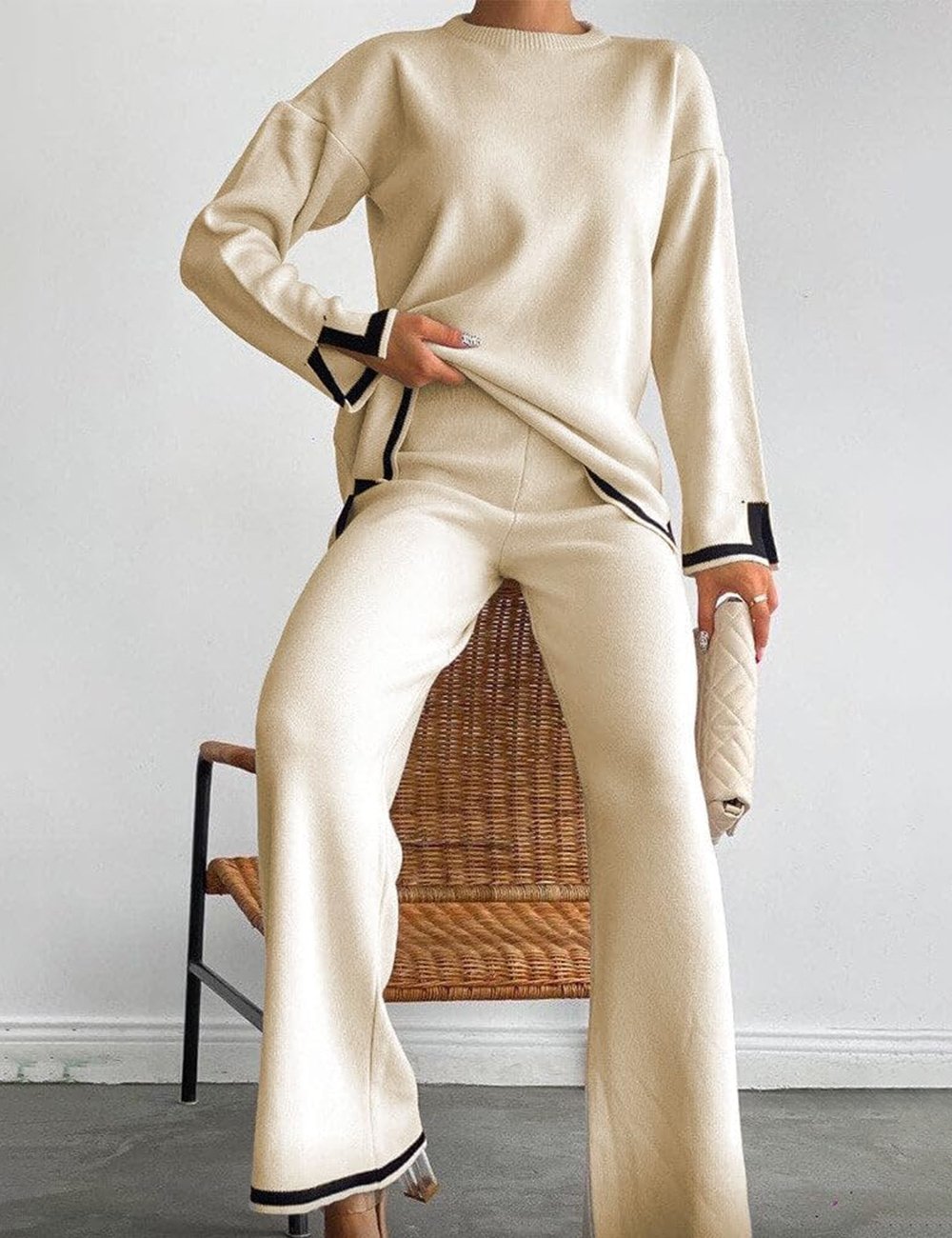 Classy Elastic Knit Lounge Set (Buy 2 Free Shipping)