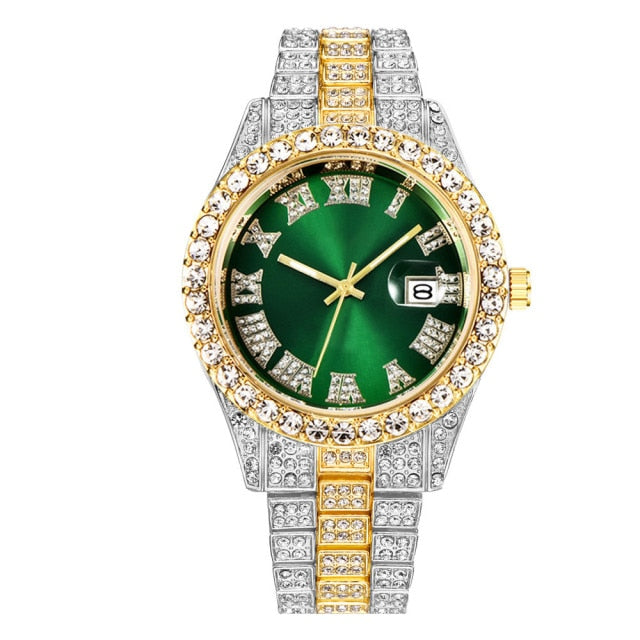 Luxury Quartz watches Stainless steel Diamond Fashion Luminous Clock Gift Watch