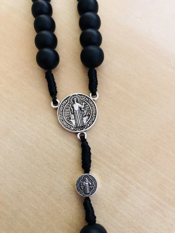 🙏50% OFF🙏 St Benedict Black Wood Rosary