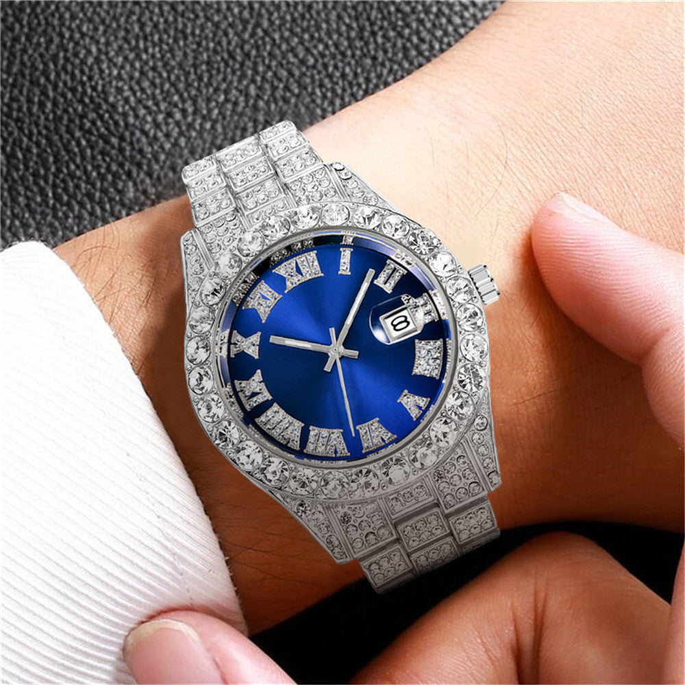 Luxury Quartz watches Stainless steel Diamond Fashion Luminous Clock Gift Watch