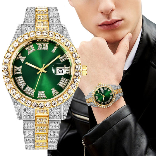 Luxury Quartz watches Stainless steel Diamond Fashion Luminous Clock Gift Watch