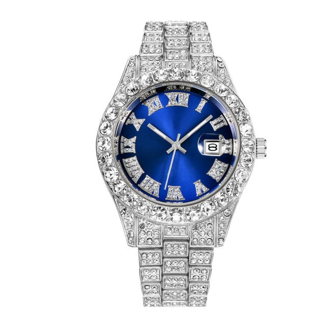 Luxury Quartz watches Stainless steel Diamond Fashion Luminous Clock Gift Watch