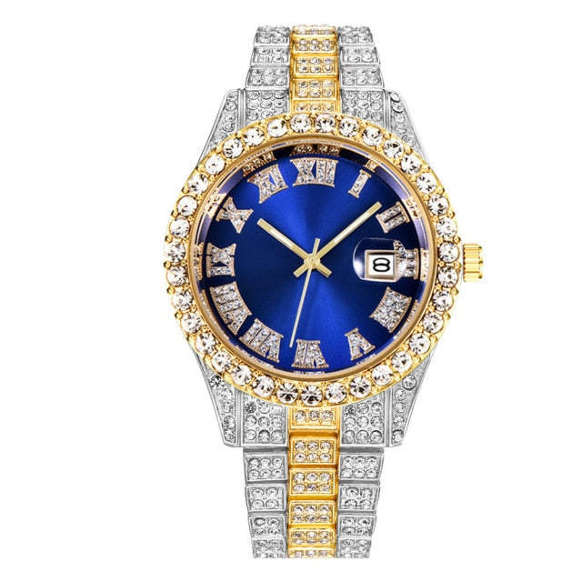 Luxury Quartz watches Stainless steel Diamond Fashion Luminous Clock Gift Watch