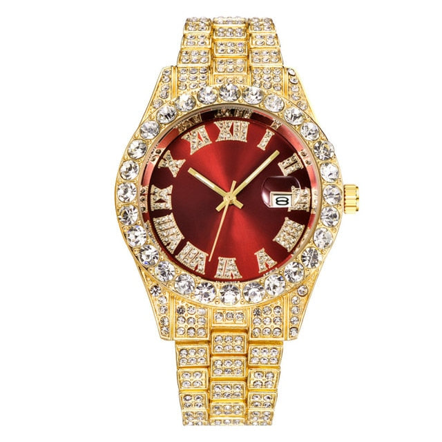 Luxury Quartz watches Stainless steel Diamond Fashion Luminous Clock Gift Watch