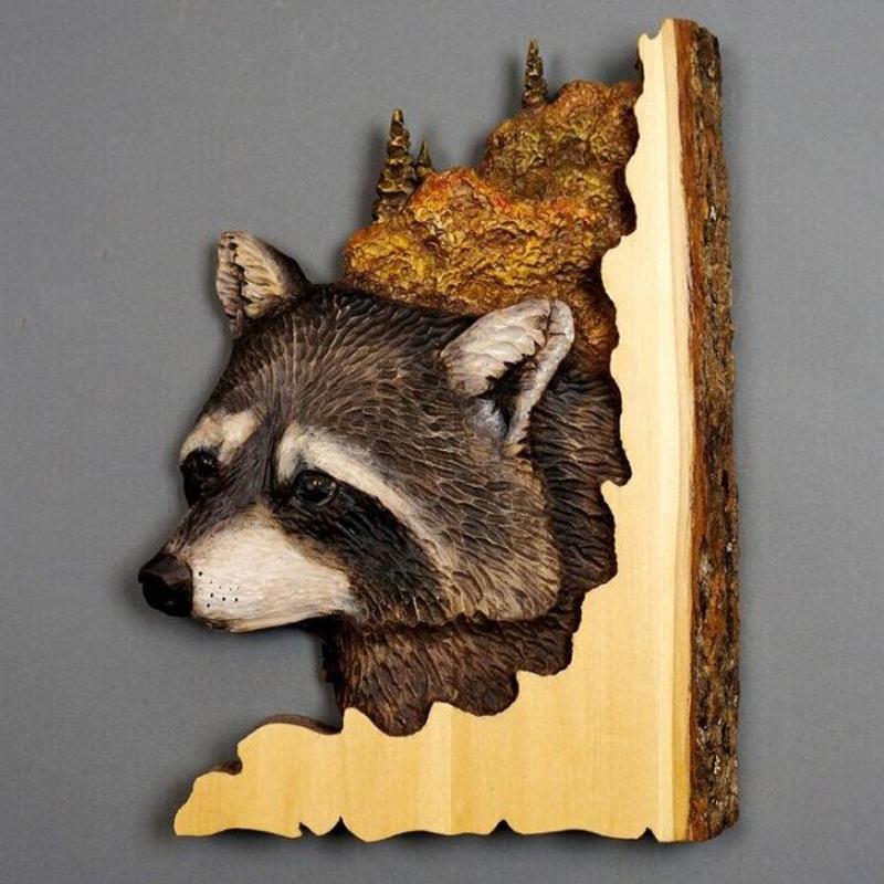 Animal Carving Handcraft Wall Decoration