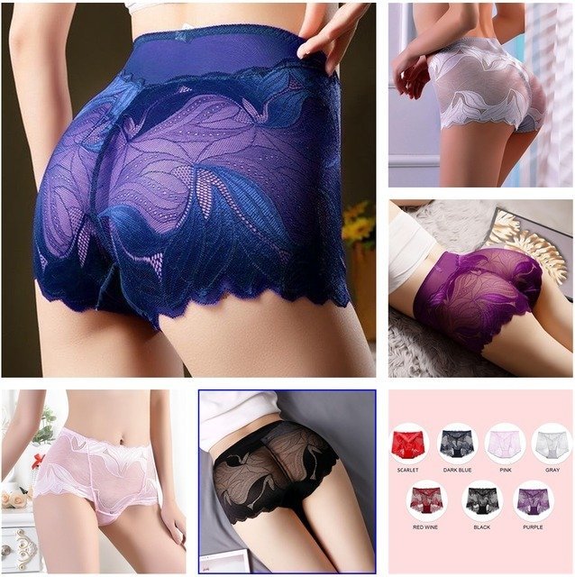 💝Hot Sale 💝-Ladies Silk Lace Handmade Underwear Pack (Buy 2 Get 1 Free)