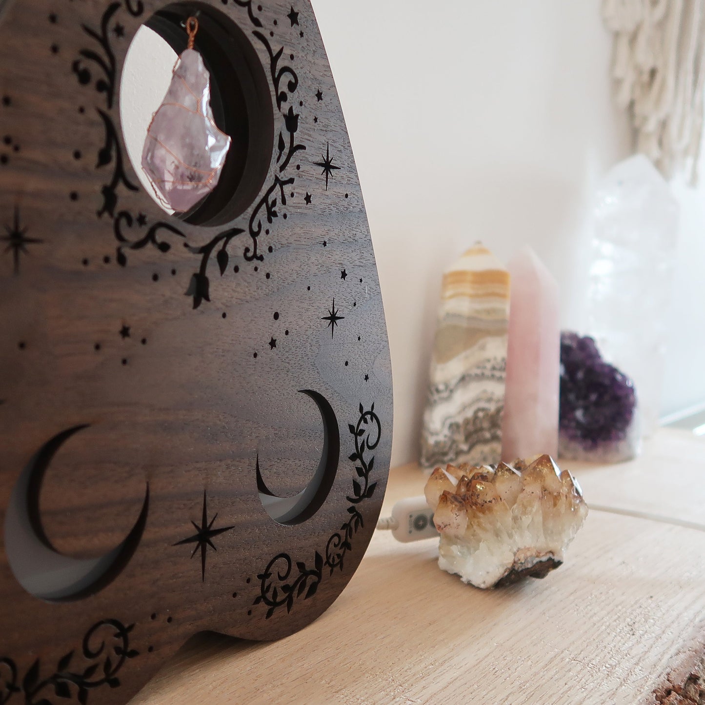 Planchette Table Lamp -Heart crystal lamp