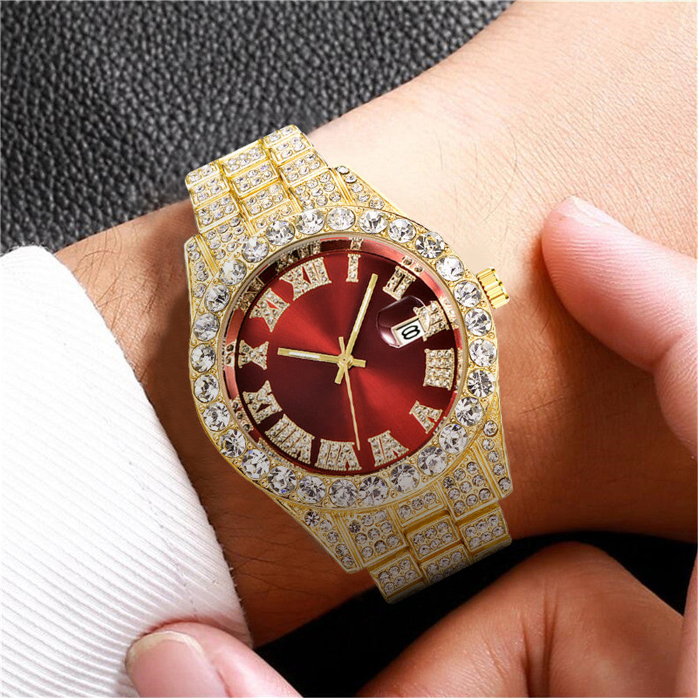 Luxury Quartz watches Stainless steel Diamond Fashion Luminous Clock Gift Watch