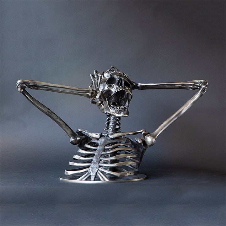 Break the Rules Madness Skeleton Bust Sculpture