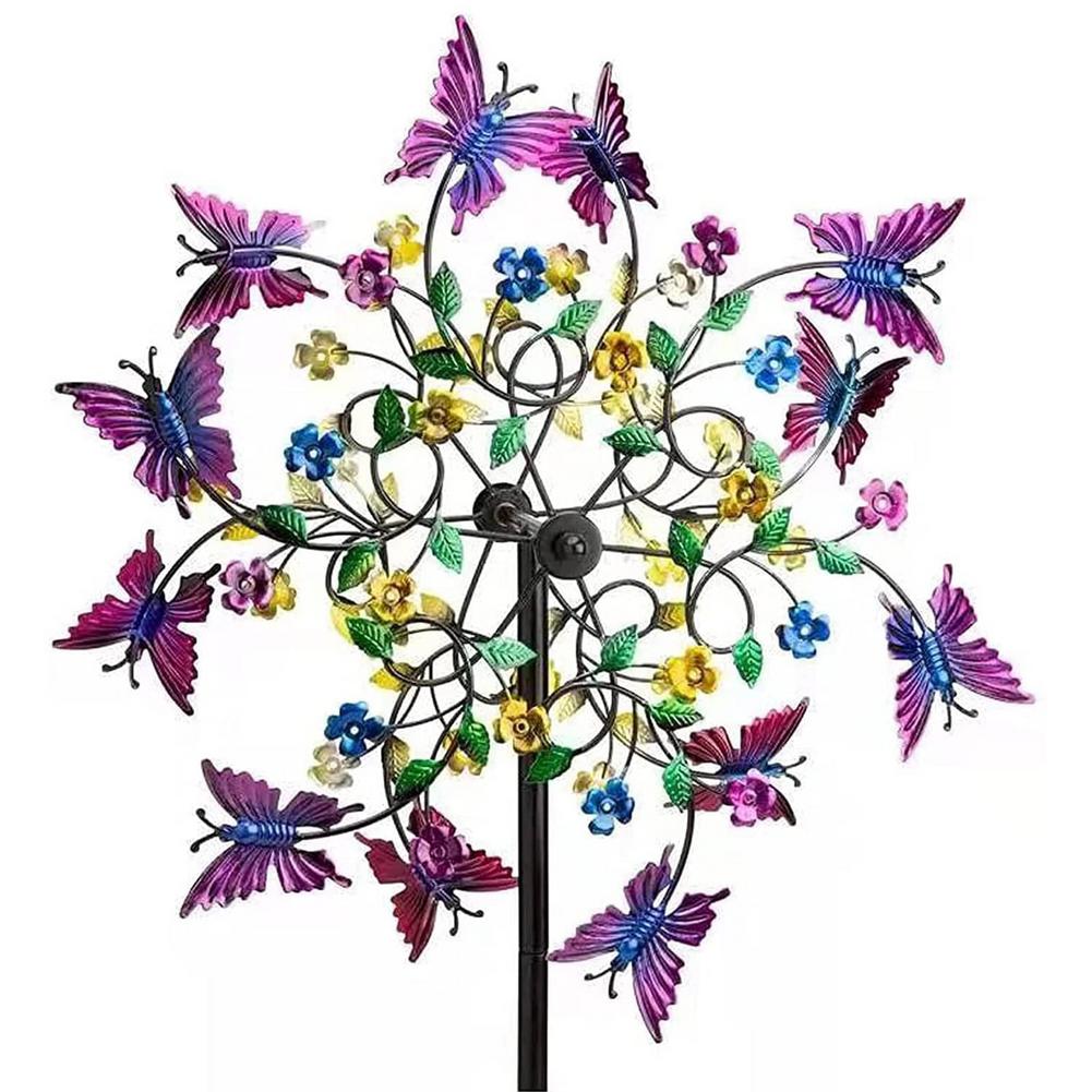 Colorful Butterfly Garden Rotating Windmill Outdoor Decoration