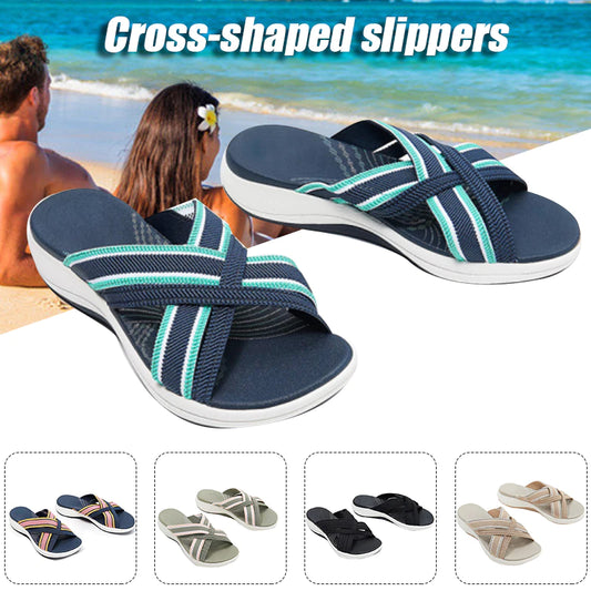 Elegant Ladies Cross Strap Comfortable Sandals