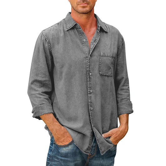 🔥🔥Men's Denim Style Shirt [Long Sleeve]