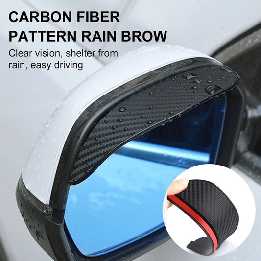 2pcs Car Rear View Mirror Rain Eyebrow Visor