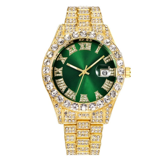 Luxury Quartz watches Stainless steel Diamond Fashion Luminous Clock Gift Watch