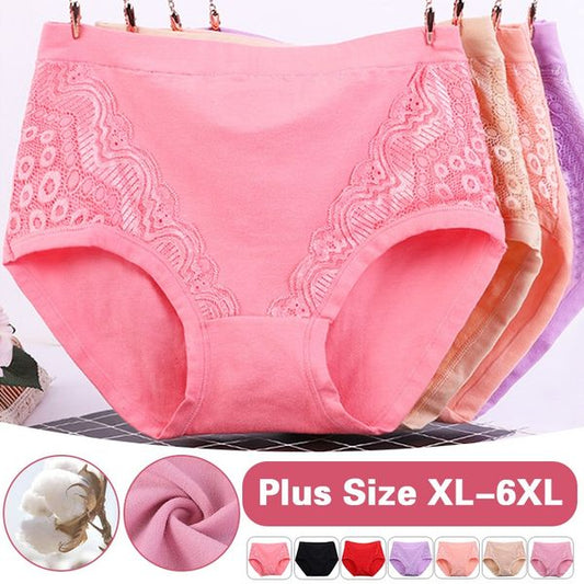 2024 Plus Size High Waist Leak Proof Cotton Panties - Hot Sale 48% OFF