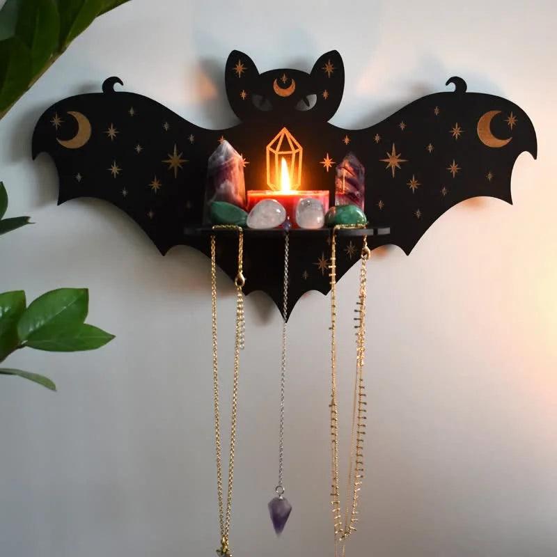 Celestial Bat Altar Crystal Shelf