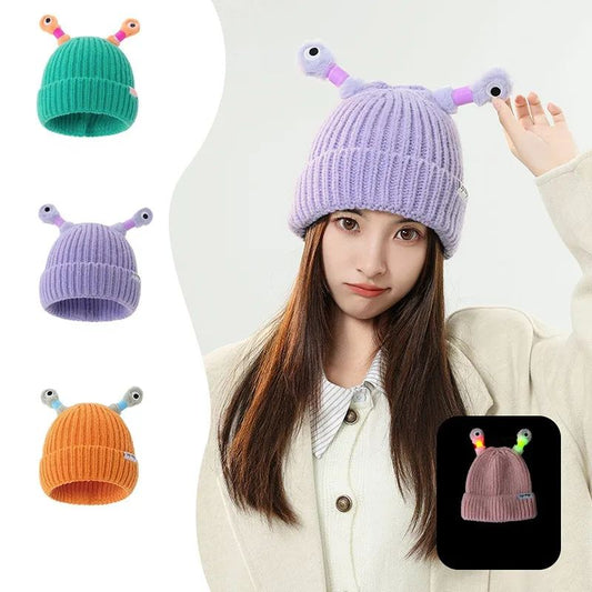 🔥HOT SALE - 49% OFF🔥Child Cute Glowing Little Monster Knit Hat