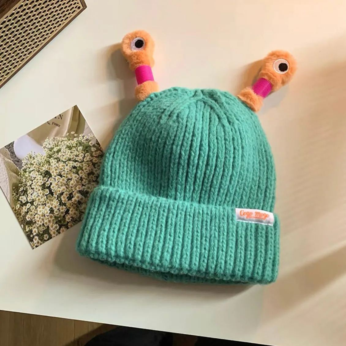 🔥HOT SALE - 49% OFF🔥Child Cute Glowing Little Monster Knit Hat